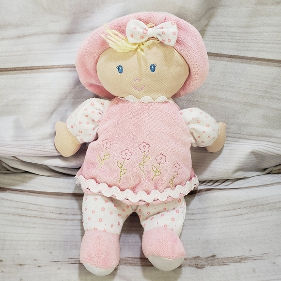 Kids Preferred Pink Plush Baby Doll My First Satin Feet 11 Inch Blonde Blue 2017 - Picture 1 of 9